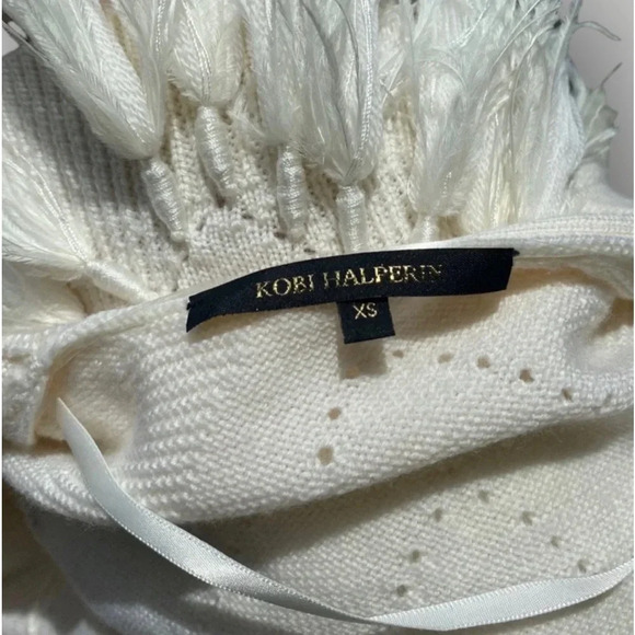 Kobi Halperin White Feather Cardigan Sweater 🕊️ - Picture 5 of 5